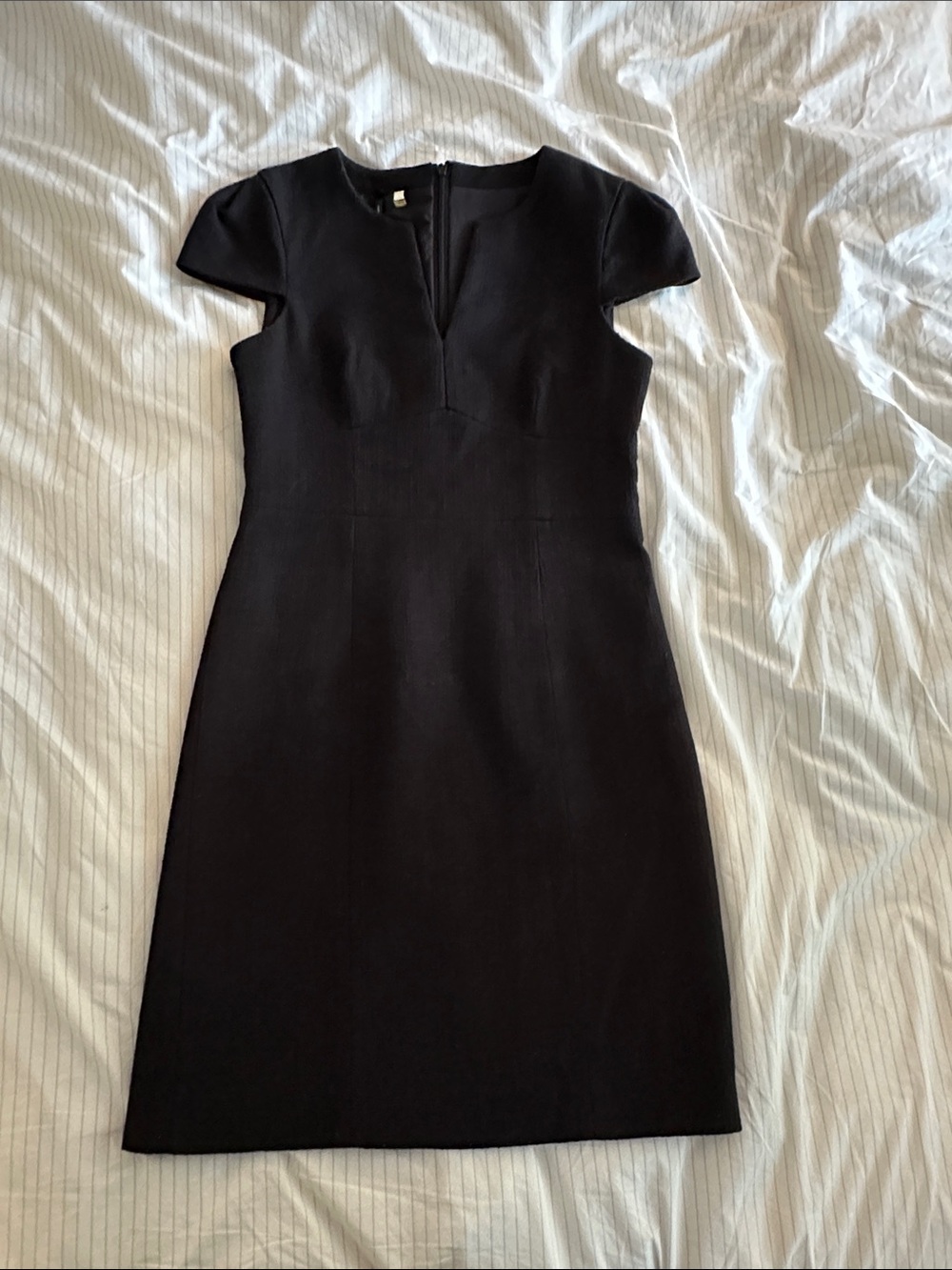 4. Collective - Classic Black Cottong Tweed Sheath Dress - 4